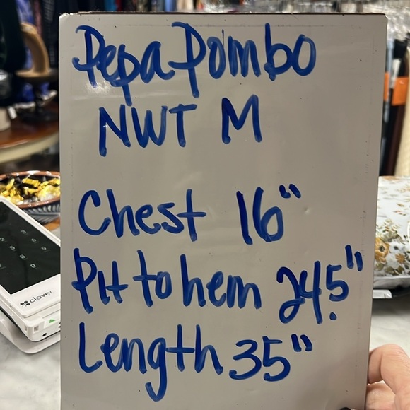 Pepa Pombo Black Knit Tunic Top Mini Dress With Pockets NWT M - Picture 5 of 13